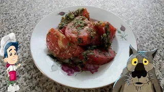 Закуска из свежих помидор на праздничный стол очень вкусная