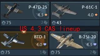 A lineup shows you why the US is the best nation for CAS players. - WarThunder
