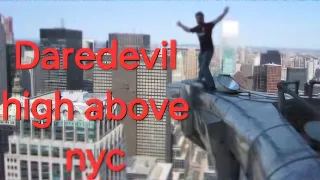 Daredevil on top of iconic Eagle outside Chrysler Building