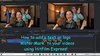 How to add your YouTube logo or text as a corner watermark in your video in HitFilm Express