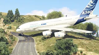 Massive A380 Emergency Landing At  Mount Chiliad| GTA 5