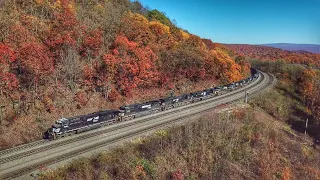 8 Engines at Horseshoe Curve (Drone Video)