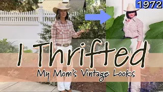 Thrift Haul - Shopping My Mom's Vintage Throwback Boho Outfits - Secondhand Styling