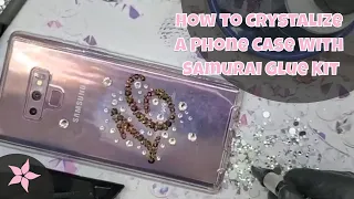 How to bling on a silicone phone case  with Samurai Glue Kit! Happy 16th Anniversary Crystal Ninja!
