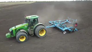 Дискування John Deere 8335R+Lemken Rubin