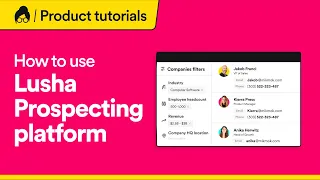 Lusha Prospecting Platform | Lusha