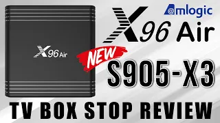 Latest X96 Air TV Box Amlogic S905X3 Cortex A55 Android 9 4K TV Box Stop Review