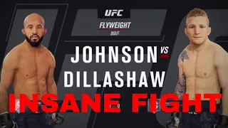 TJ DILLASHAW vs DEMETRIOUS JOHNSON!! -  UFC 4 ONLINE - INSANE FIGHT!