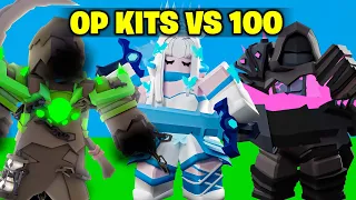 3 OVERPOWERED KITS vs 100 PLAYERS (Roblox Bedwars)