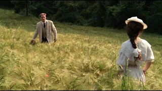 A Room with a View (1985) by James Ivory, Clip: George (Julian Sands) kisses Lucy in a Monet field