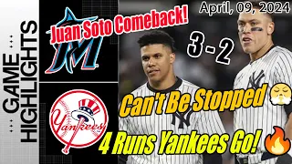 Yankees vs Marlins [TODAY Highlights] Juan Soto Comeback! [Can't Be Stopped] | 4 Runs Yankees Go!