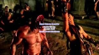 Spartacus Cuts a dudes face in half