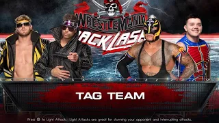 WWE 2K22_Wrestle Mania 38 Miz & Logan Paul vs Rey & Dominic Mysterio