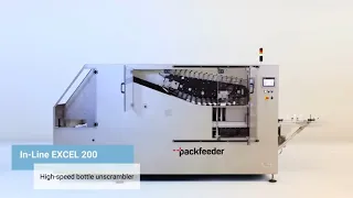 High-speed bottle unscrambler for pharmaceutical products - EXCEL 200