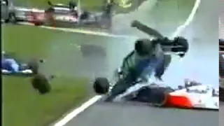 Eddie Irvine Big F1 Crash @ Brazil 1994