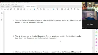 Great Thinkers - Discussion - Philosophy of Secular Humanistic Judaism