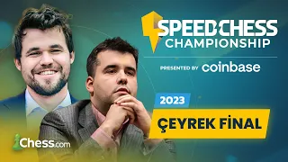 Magnus Carlsen vs Ian Nepomniachtchi | Çeyrek Final | Speed Chess Championship 2023