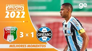 UNIÃO FREDERIQUENSE 3 X 1 GRÊMIO | MELHORES MOMENTOS | 7ª RODADA GAÚCHO 2022 | ge.globo