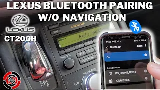 Lexus CT Bluetooth Pairing (Without Navigation)