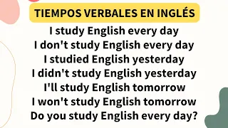 Oraciones en inglés en diferentes tiempos verbales