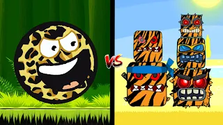 RED BALL 4: LION BALL VS ALL TIGER BOSSES ALL LEVELS (15,30,45,60,75) WALKTHROUGH GAMEPLAY