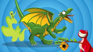[Animation] How Red T-Rex & GREEN DRAGON Bring Back The Summer ? | GTK Dinotoons