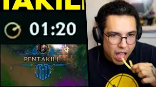 YETZ REAGINDO AO RENECRODILO ENQUANTO COME - PENTAKILL EM 1 MINUTO NA SCRIM MONOCHAMPIONS (CBOLÃO)