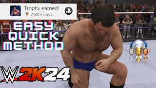 WWE 2k24 2,803 Days easy fast Trophy guide & Giveaway