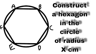 Construction of a Hexagon by inscribe circle method