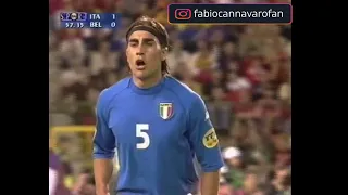 Italy vs. Belgium 14/6/2000 EURO 2000. Fabio Cannavaro