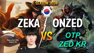 HLE Zeka vs Onzed - Zeka TWISTED FATE vs OTP ZED KR - Patch 14.9 KR Ranked MASTER | lolrec