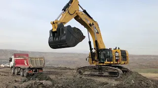 Caterpillar 6015B Excavator Loading Trucks And Operator View - Sotiriadis Ate