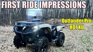 2024 Can Am Outlander Pro HD7 XU first ride impression