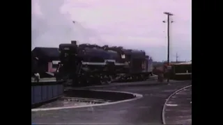 Steam Engine at Roundhouse in Dauphin MB - 1950s