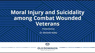Moral Injury and Suicidiality among Combat Wounded Veterans