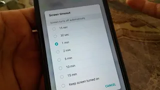 How to set screen timeout for LG G7 Android Phone