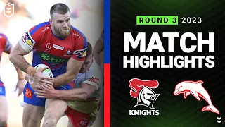 NRL 2023 | Newcastle Knights v Dolphins | Match Highlights