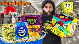 Hunting For All The Nickelodeon Merch They Have At WALMART.. *HARD TO FIND SPONGEBOB MYSTERY CUBE*