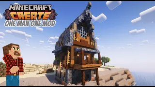 I built the PERFECT starter home in my new CREATE Mod World!