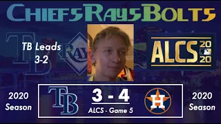 Tampa Bay Rays Fan REACTS to ALCS, Game 5 vs. Astros | TB 3-4 HOU | 2020 MLB Season