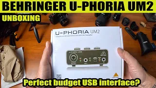 Behringer U-Phoria UM2 Unboxing and First Impressions