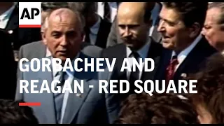 Reagan And Gorbachev Walk Around Red Square, Shultz And Shevardnadze Sign Treaty