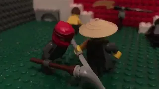 Lego samurai fight scene