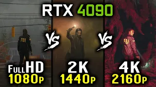 Alan Wake 2 - 1080p vs 1440p vs 2160p 4K - RTX 4090 | HD vs 2K vs 4K on AW 2