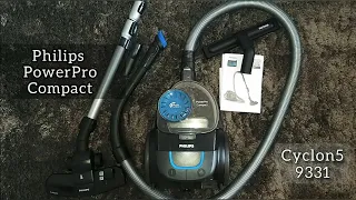 Розпакування і огляд пилососа   philips power pro compact cyclin5 9331. Бюджетний пилосос