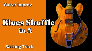 Blues Shuffle in A - Guitar Backing Track Jam - Medium Tempo