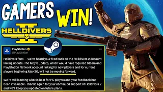 PLAYSTATION RESPONDS TO HELLDIVERS 2 CONTROVERSY - GAMERS WIN!