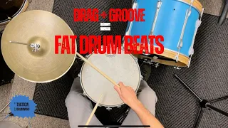 Fat Drum Groove Using Drags: Drum Lesson