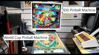 $50 World Cup Pinball Machine Part 1