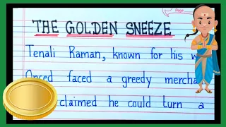 🪙🫰A Short moral stories writing| Tenali raman Story| The golden sneeze 🤧